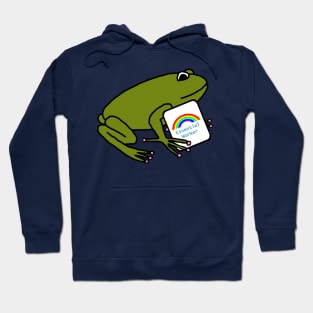 Frog with Worker Rainbow Essential Employee Meme Hoodie